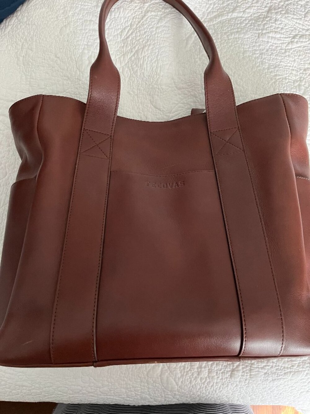 Tecovas Leather Tote Bag in Brown